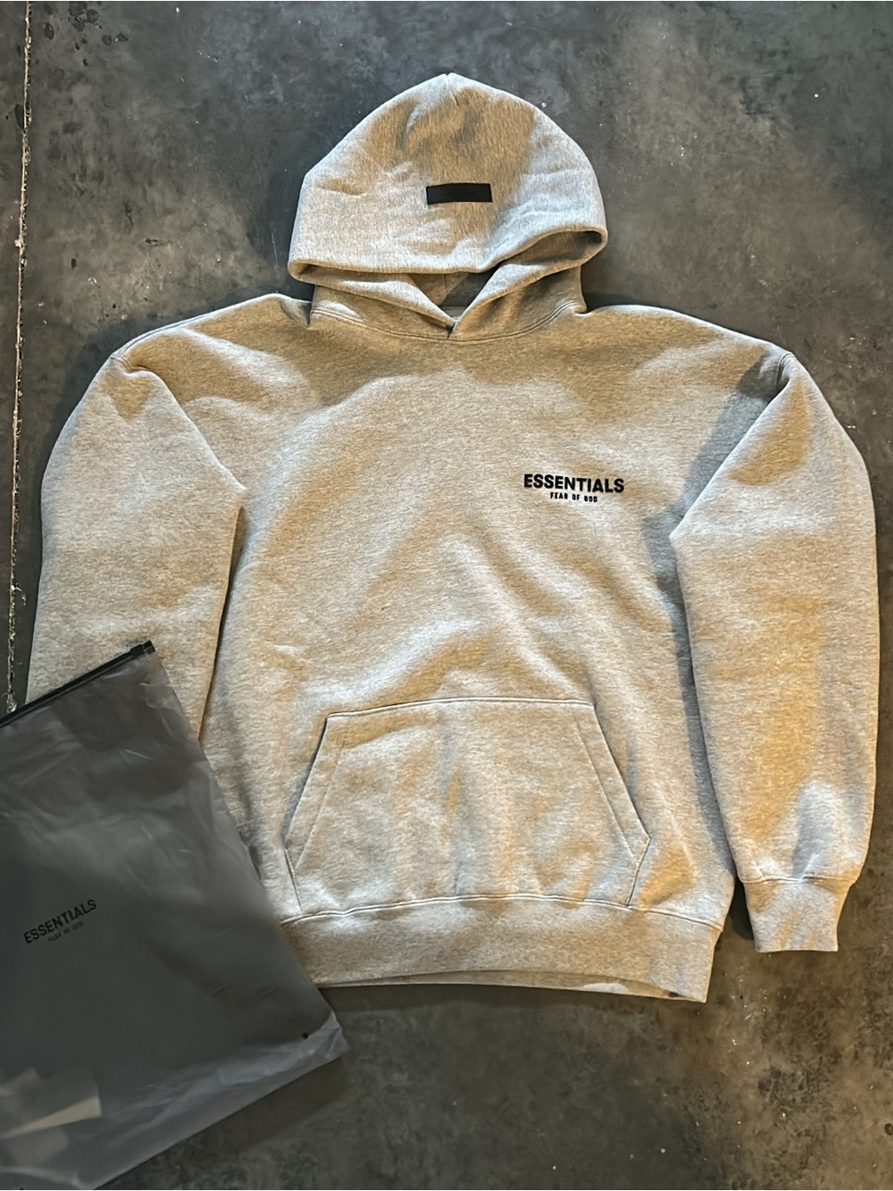 Essentials Men’s Grey "Essentials" Dark Oat Hoodie